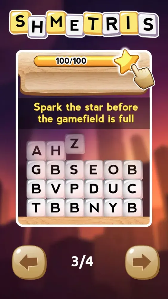 Shmetris - word game like letris سکرین شاٹس