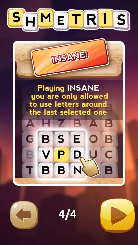 Shmetris - word game like letris سکرین شاٹس