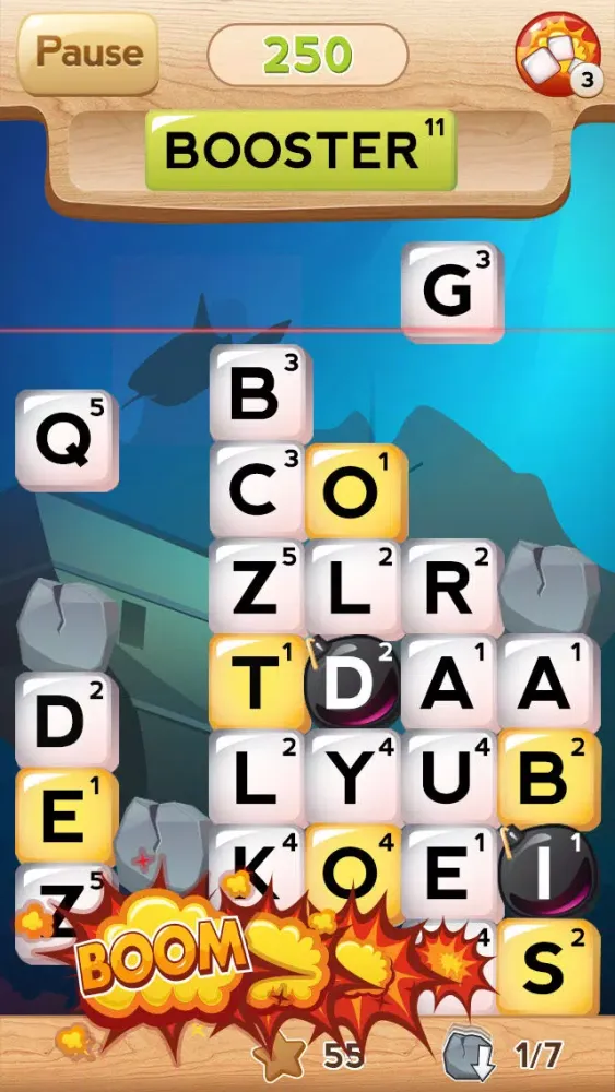 Ảnh chụp màn hình của Letter Smash - word game like ruzzle