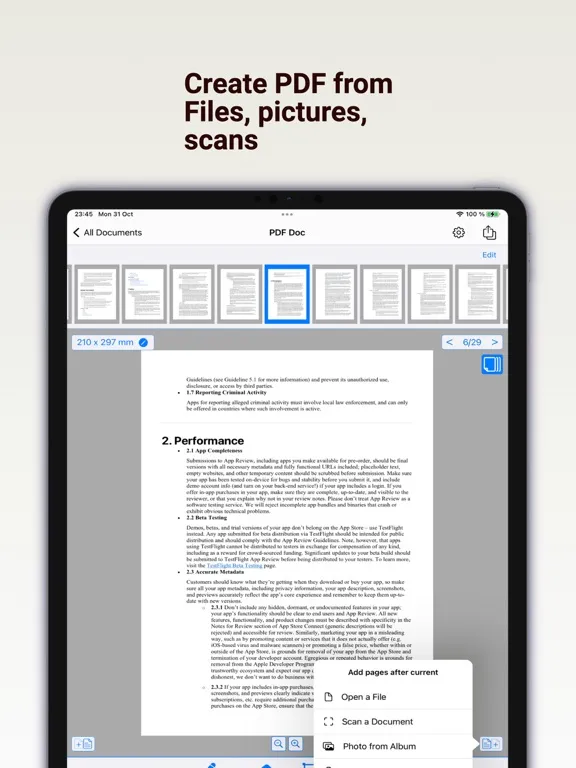 تصاویر PDF Edit - create, stamp, sign iPad 
