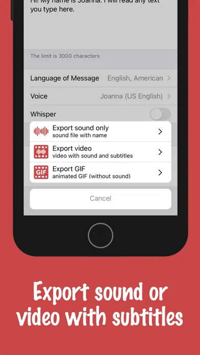 Capturas de tela do Say it - text-to-speech