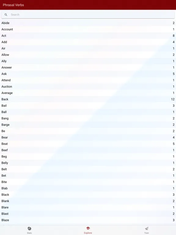 Phrasal Verbs Express Trainer iPad 应用截图