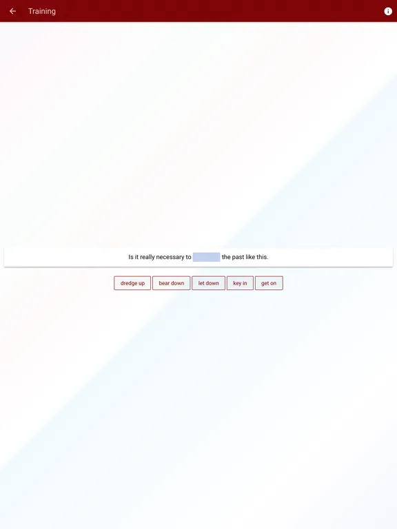 Phrasal Verbs Express Trainer iPad 应用截图