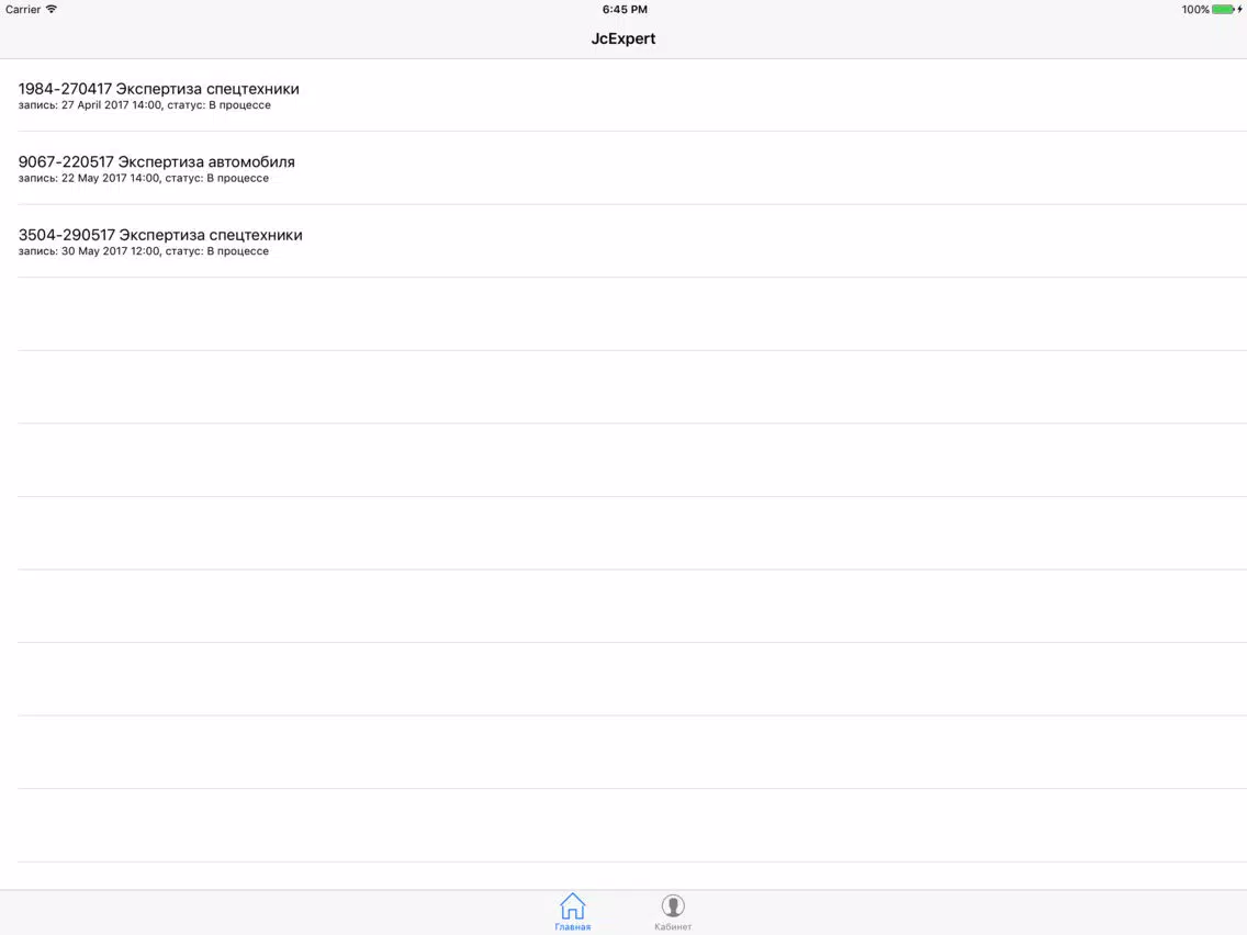 ภาพหน้าจอของ JcExpert.ru: программа эксперта iPad 