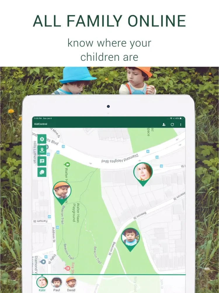 Zrzuty ekranu Family GPS Tracker KidControl iPad 