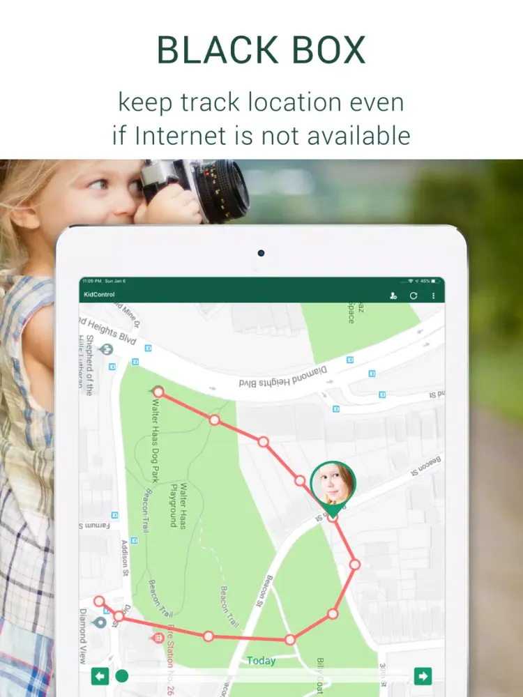 Zrzuty ekranu Family GPS Tracker KidControl iPad 