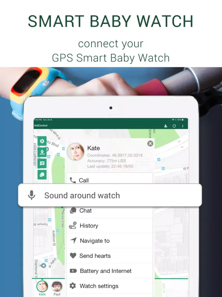 Zrzuty ekranu Family GPS Tracker KidControl iPad 