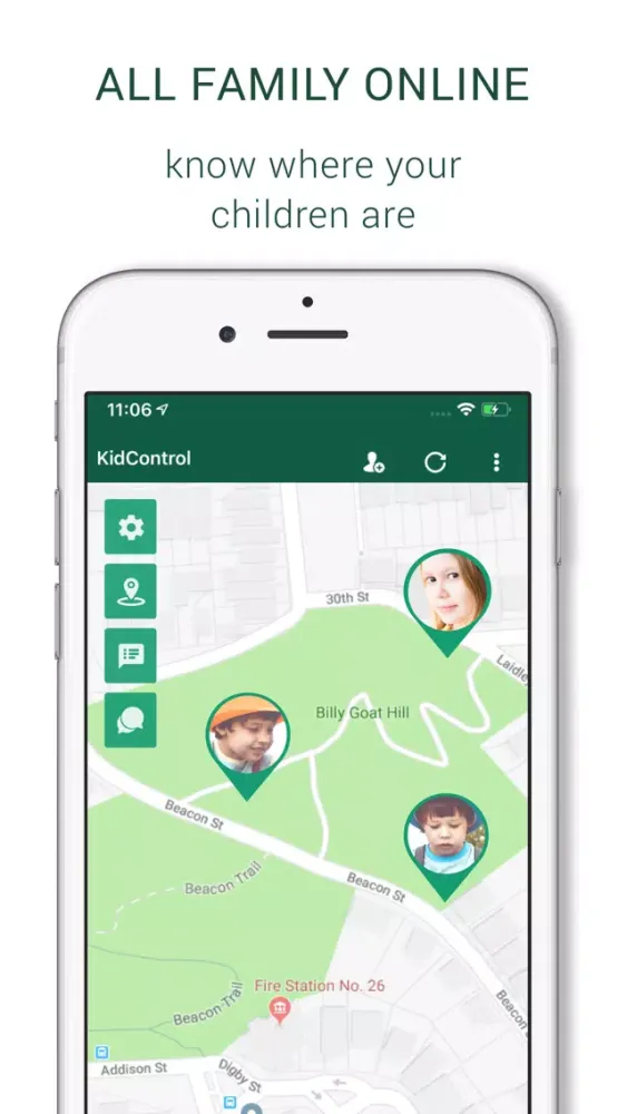 Zrzuty ekranu Family GPS Tracker KidControl