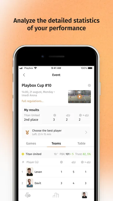 Playbox Football Platform Screenshots