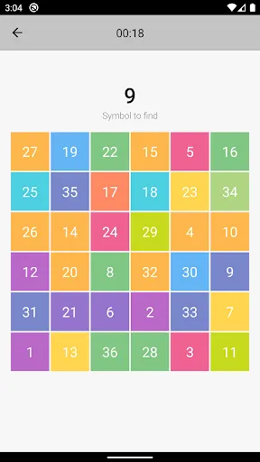 Zrzuty ekranu Schulte table: brain training