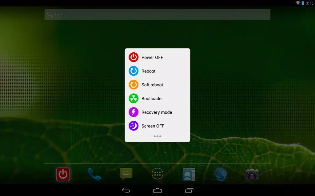 Capturas de pantalla de Power Menu