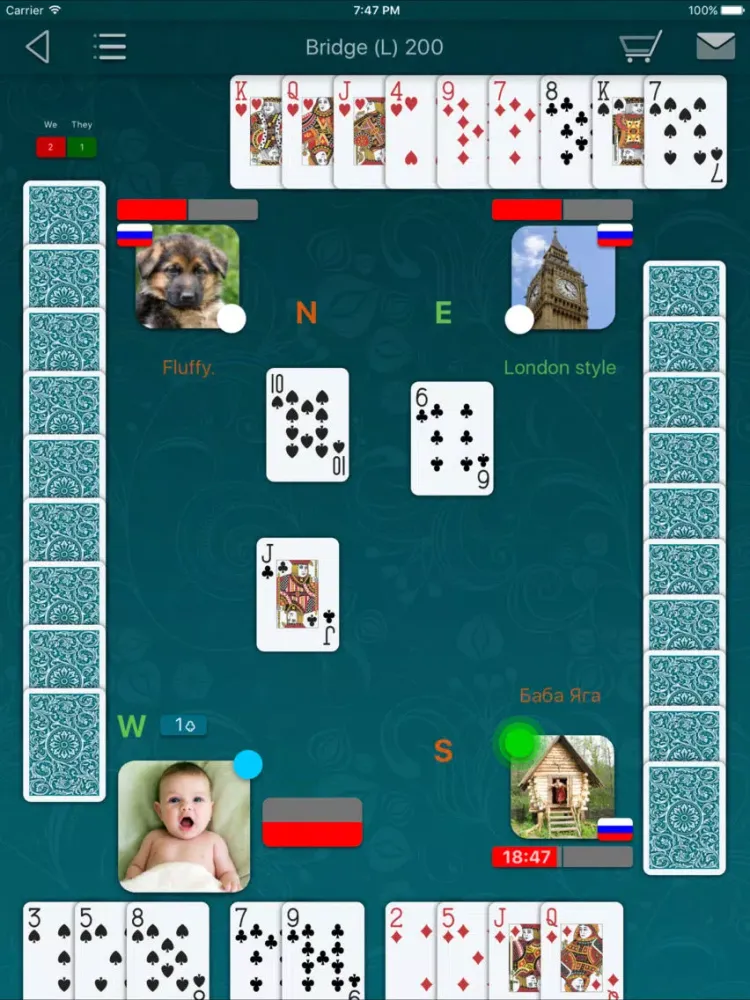 ภาพหน้าจอของ Bridge LiveGames iPad 