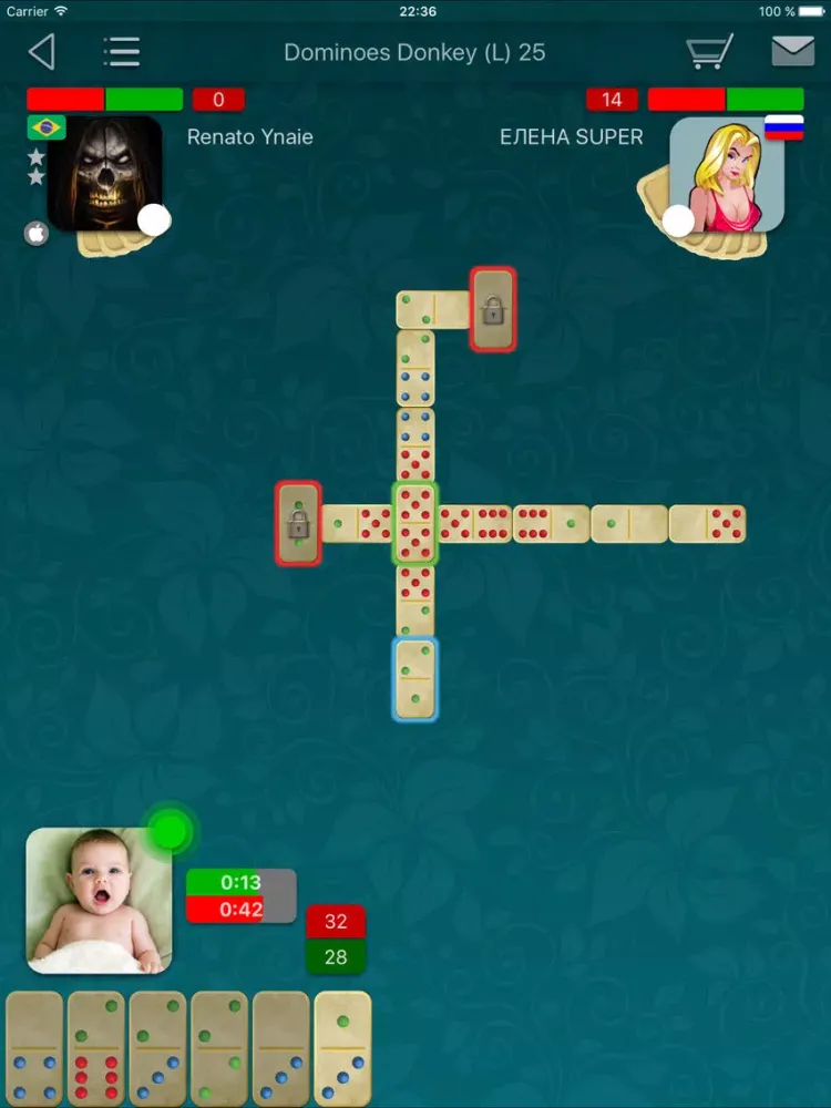 Dominoes LiveGames iPad  스크린샷