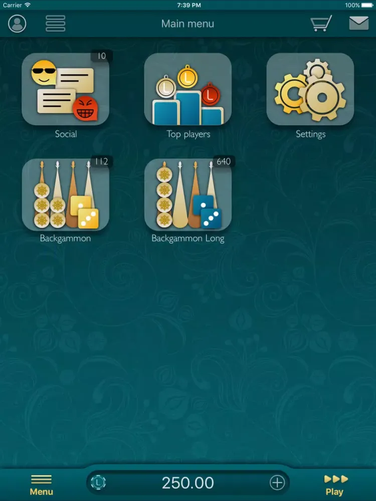 Capturas de pantalla de Backgammon LiveGames iPad 