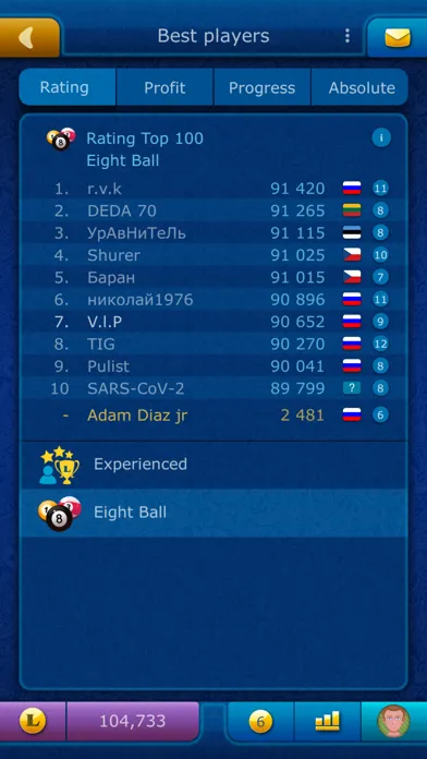 Zrzuty ekranu Online Pool LiveGames