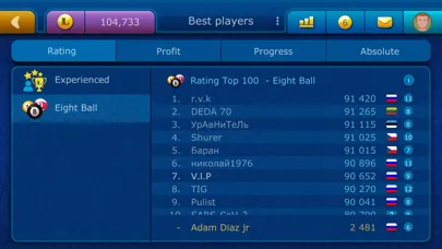 Zrzuty ekranu Online Pool LiveGames