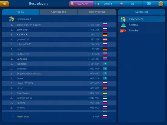 Скриншоты Online Snooker LiveGames iPad 
