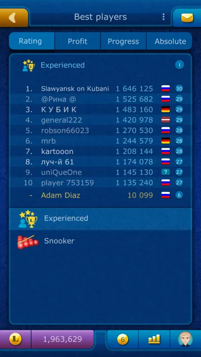 Скриншоты Online Snooker LiveGames