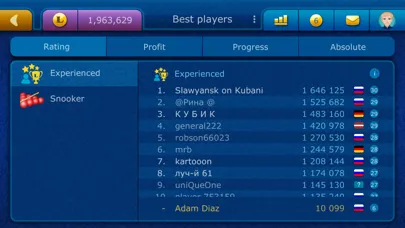 Скриншоты Online Snooker LiveGames