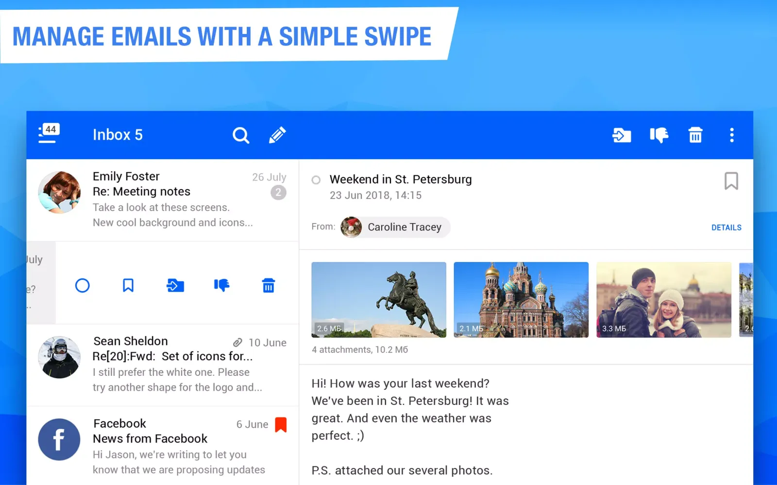 Screenshot di Mail