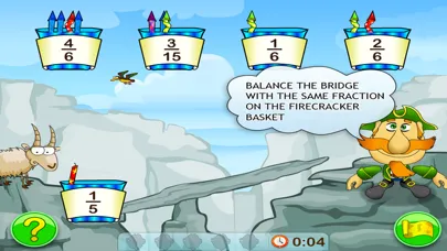 Tangkapan skrin Fractions. Smart Pirates