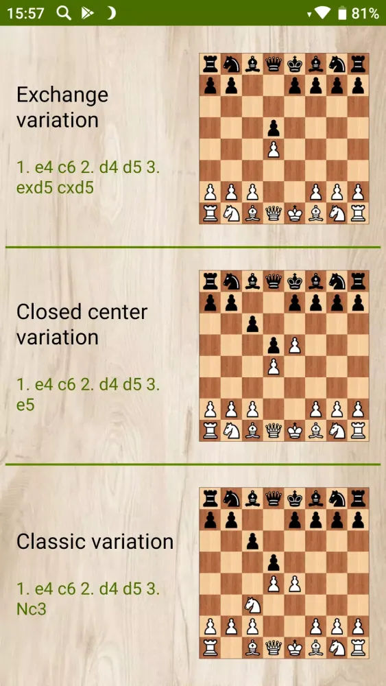 e4 c6 - playing white! Screenshots