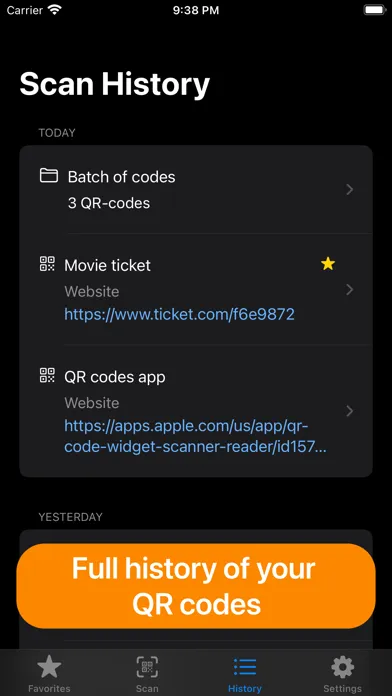 QR-code Widget: scanner reader Screenshots