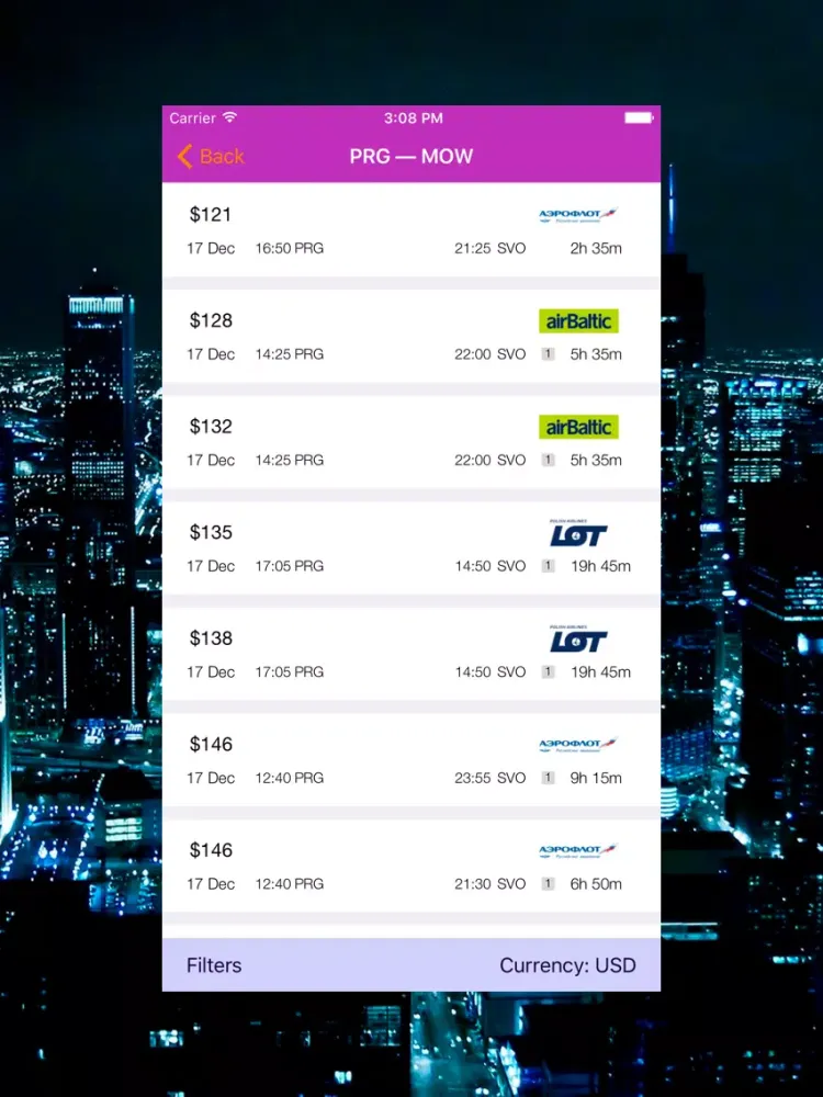 Cheap Flights Search & Booking Airline Tickets iPad  Screenshots