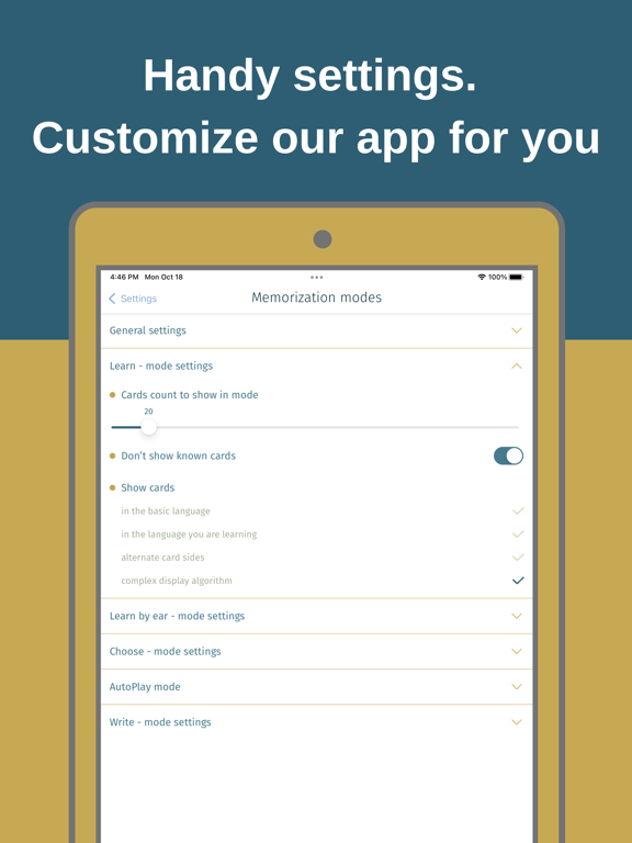 Flashcard maker plus MemoWord iPad  Ekran Görüntüleri