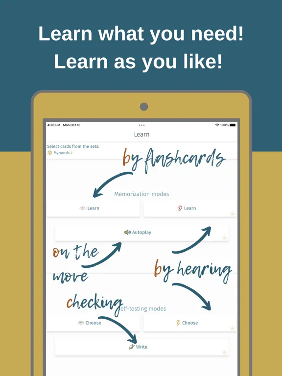 Flashcard maker plus MemoWord iPad 應用截圖