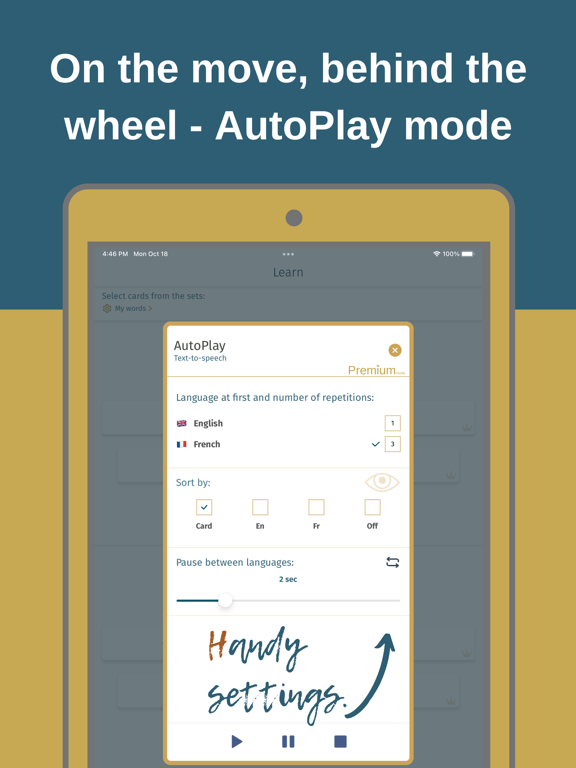 Flashcard maker plus MemoWord iPad  Ekran Görüntüleri