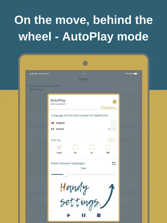 Flashcard maker plus MemoWord iPad 應用截圖