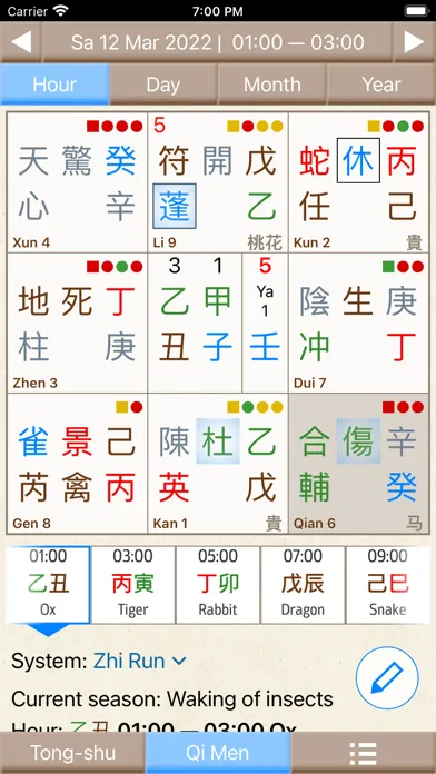Tangkapan skrin Almanac Pro (Tong Shu)