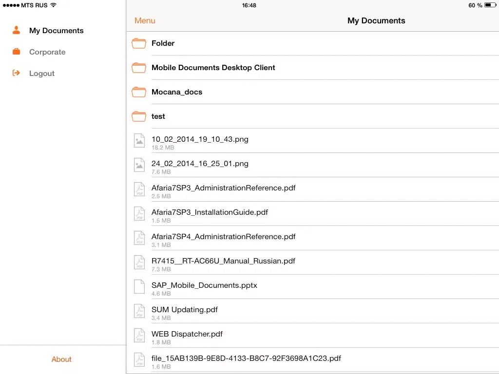 Zrzuty ekranu MD Docs iPad 