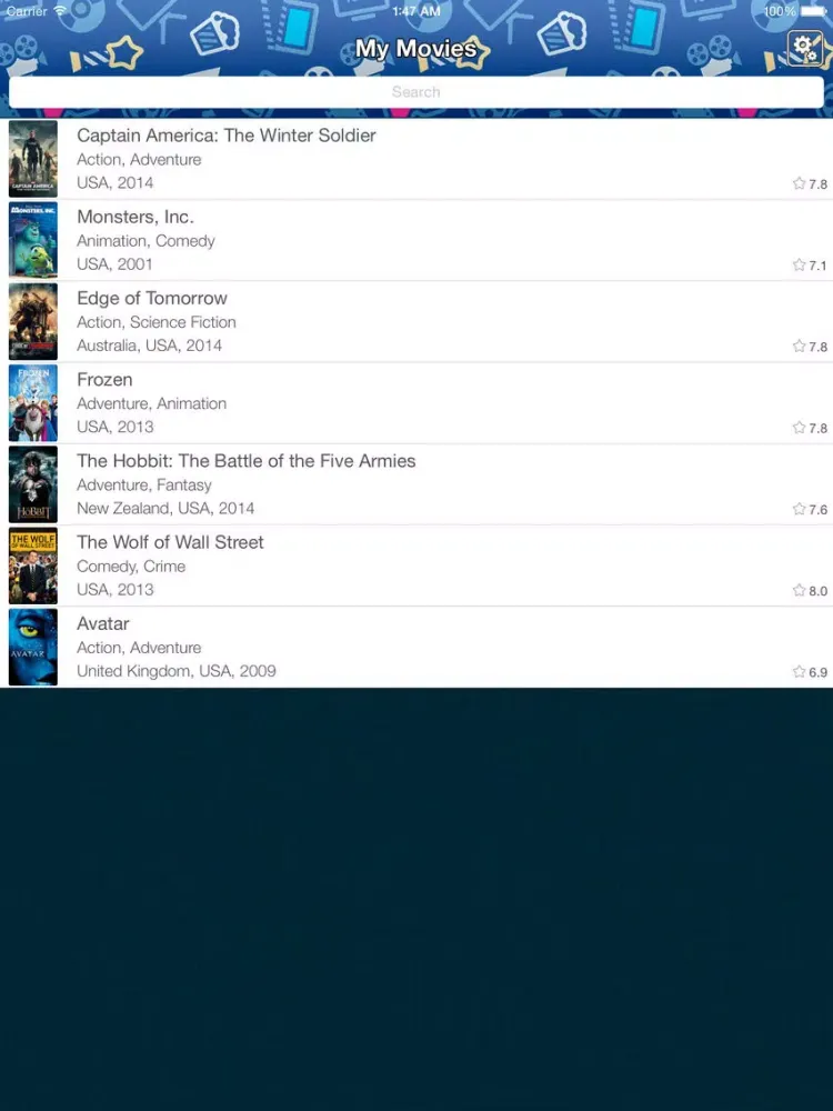 Movie List Pro - Todo List for Movies, Wishlist for new best Movies and Hollywood movies list iPad  Screenshots