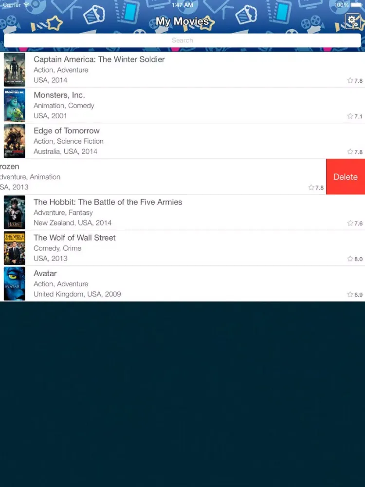 Movie List Pro - Todo List for Movies, Wishlist for new best Movies and Hollywood movies list iPad  Screenshots