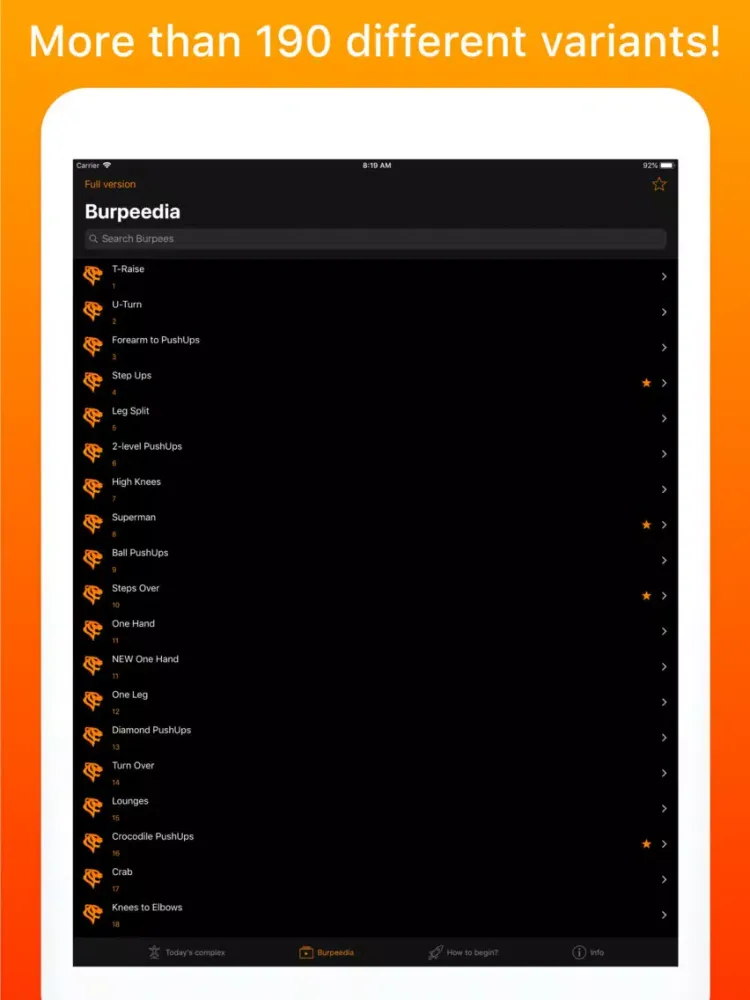 Burpee Tiger iPad 應用截圖