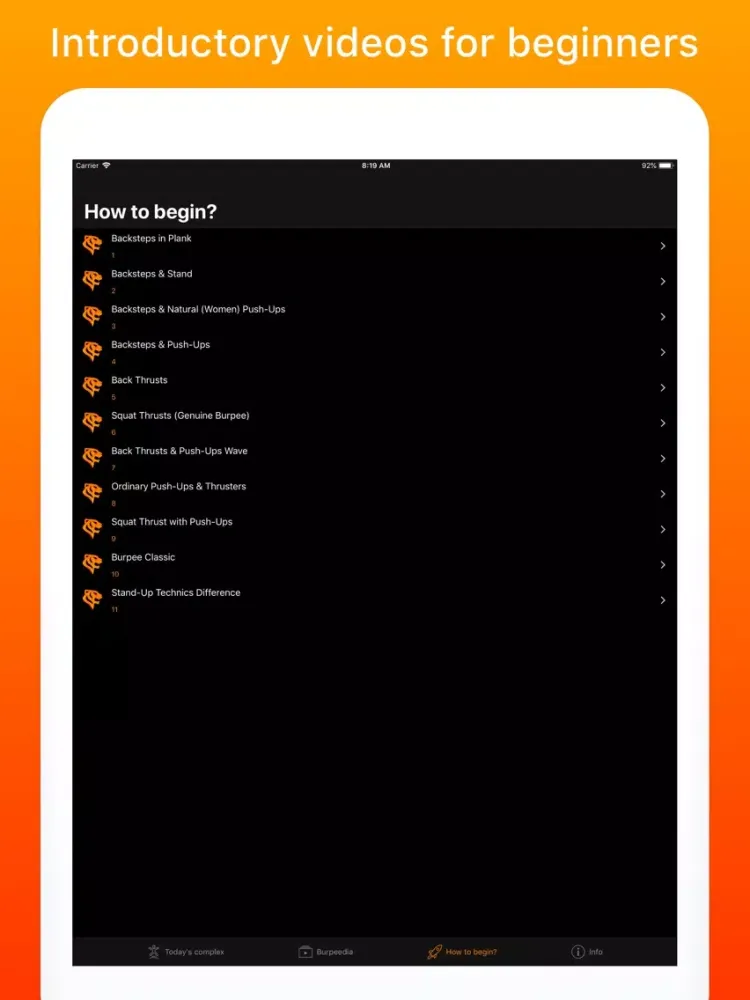 Burpee Tiger iPad 應用截圖