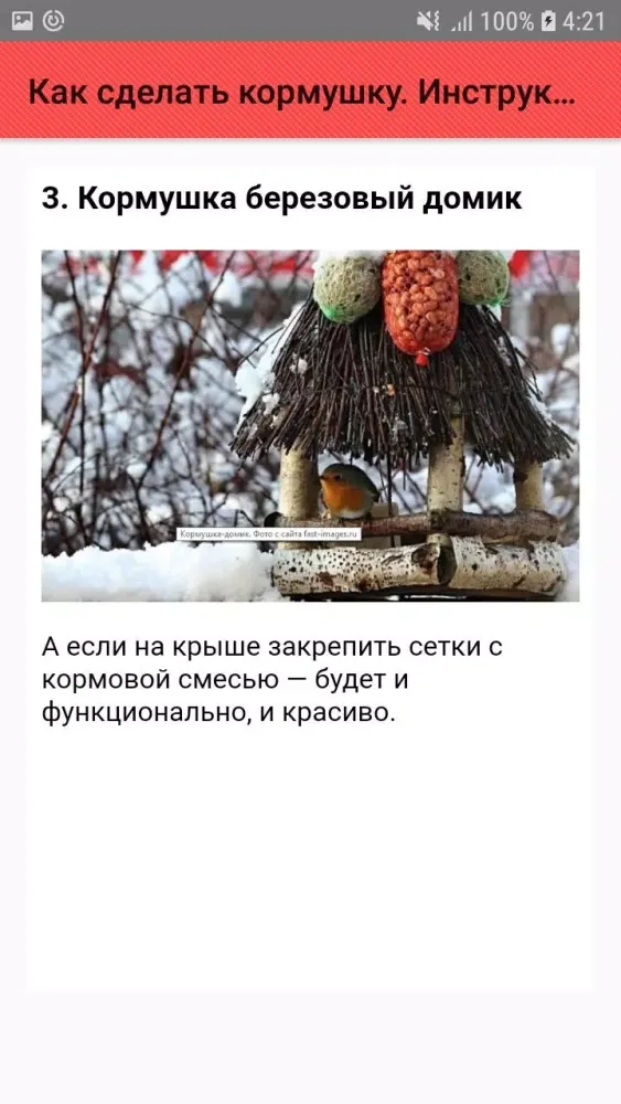 Как сделать кормушку. Инструкц স্ক্রিনশট