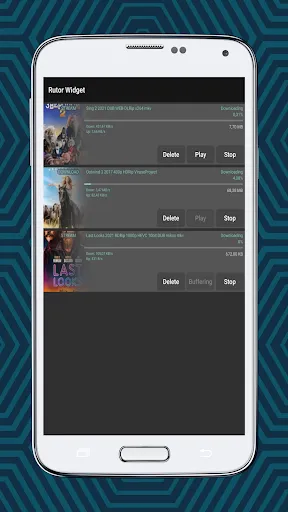 Capturas de tela do Rutor Widget