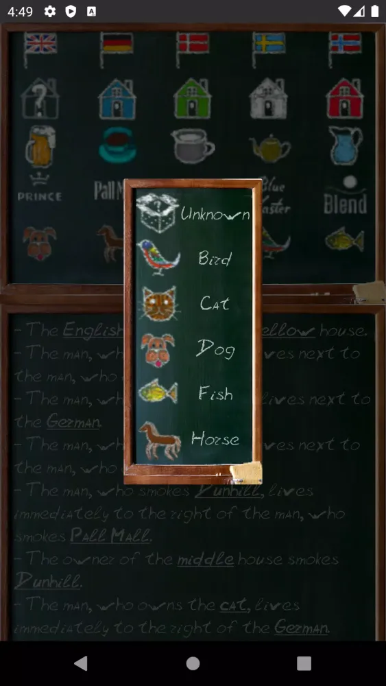 Capturas de pantalla de Einstein's riddle