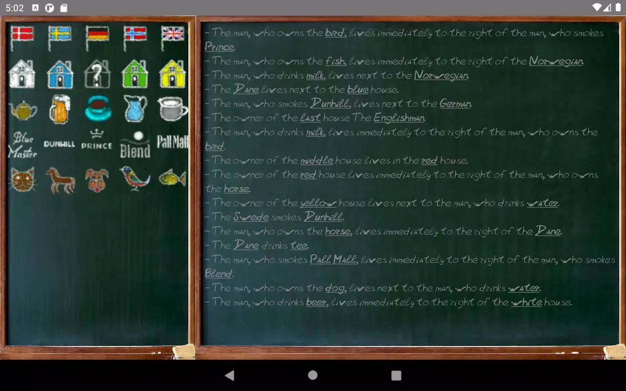 Capturas de pantalla de Einstein's riddle