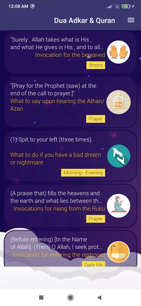 Screenshot di Quran Dua & Adkar
