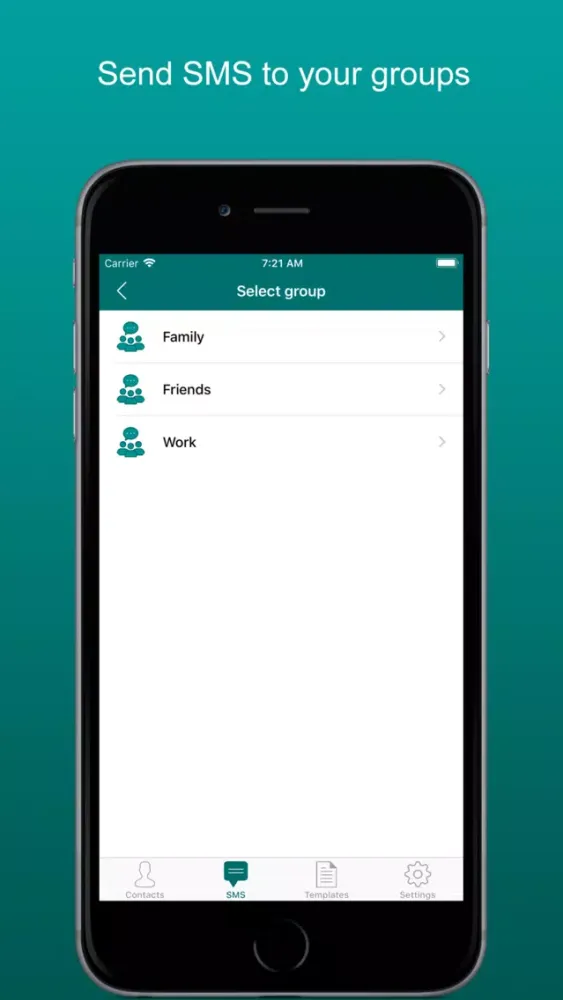 Zrzuty ekranu MasSMS: Sending messages