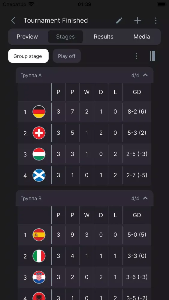 Zrzuty ekranu FUTBOLISTA Diary