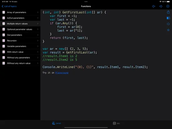 C# Recipes iPad স্ক্রিনশট