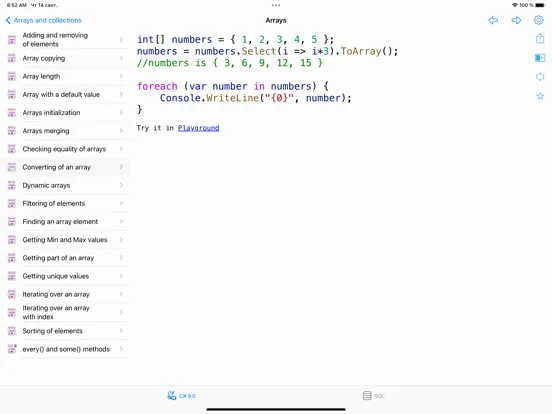C# Recipes iPad স্ক্রিনশট