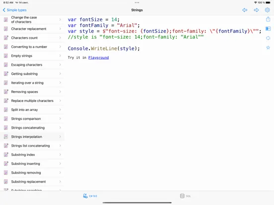C# Recipes iPad স্ক্রিনশট