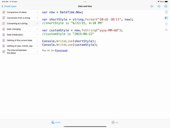 C# Recipes iPad স্ক্রিনশট