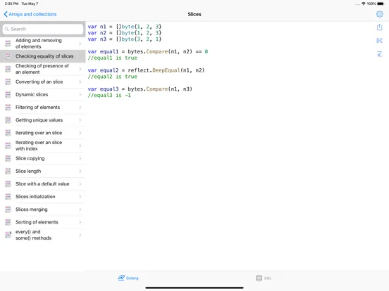 Golang Recipes iPad スクリーンショット